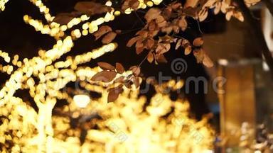 日本<strong>圣诞夜</strong>照明树<strong>浪漫</strong>景观
